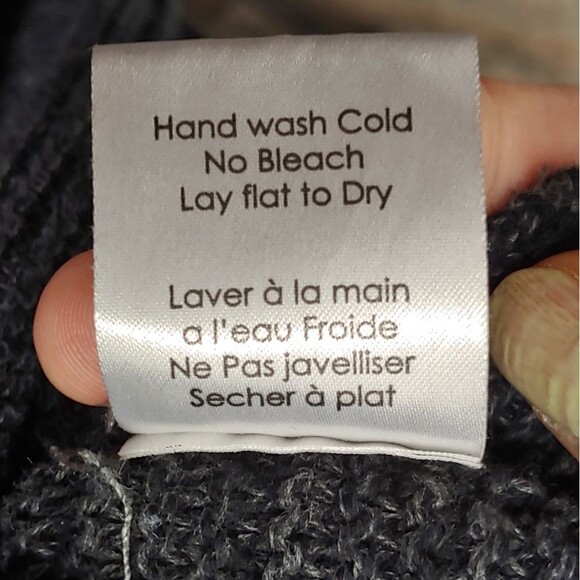 Monk & Lou Zipper Back Cotton Oversized Sweater Sz M Gray - Picture 10 of 11